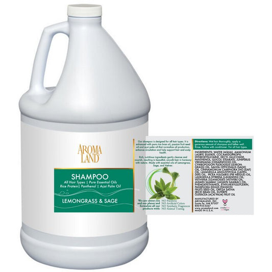 AromalandÂ® Lemongrass Sage Natural Shampoo - 1 Gallon - Image 1