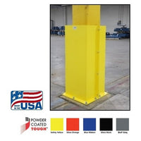 42in Safety Yellow Steel Building Column Guard for 20in Column Size
