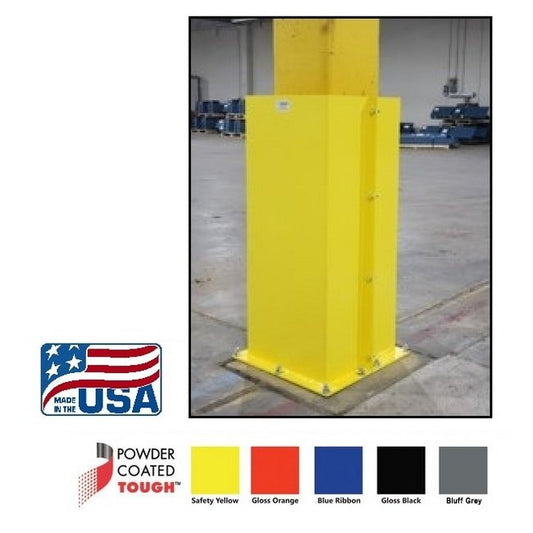 42in Safety Yellow Steel Building Column Guard for 20in Column Size - Image 1