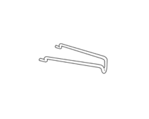 Zinc Plated Steel Perforated Shelf-Top Hook - Image 2