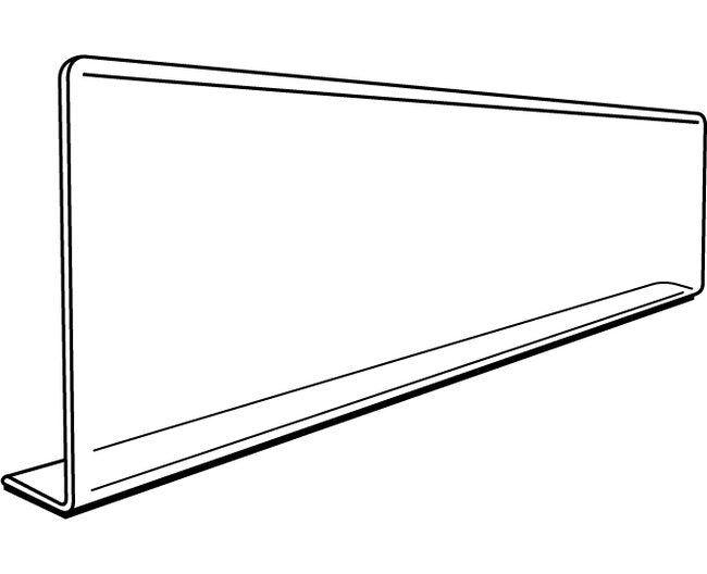 Clear PVC Magnetic Shelf End Cap, 1-1/2" x 12" - Image 3