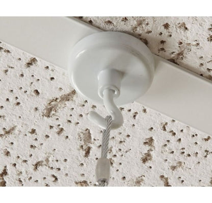 White Magnetic Hook - 1" Base, Ideal for Sign Display - Image 1