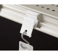 Shelf Extender Clip with 1/4" Hole - Merchandising Strip Accessories