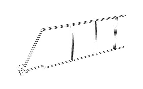 22" Clear Plastic Contoured Shelf Divider - Image 2