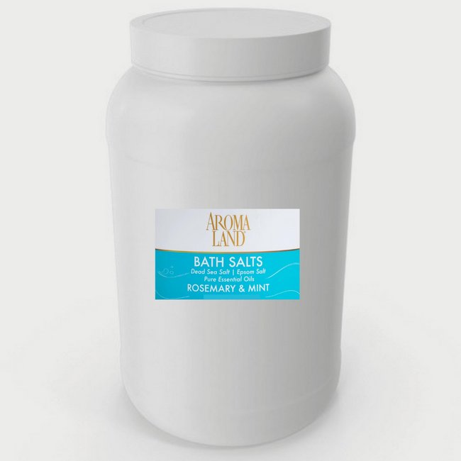 Aromaland 1 Gallon Rosemary Mint Bath Salt - Image 1