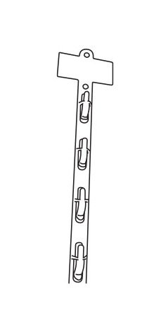 White Two-Way Merchandising Strip With Header - 31-1/8" - Image 2