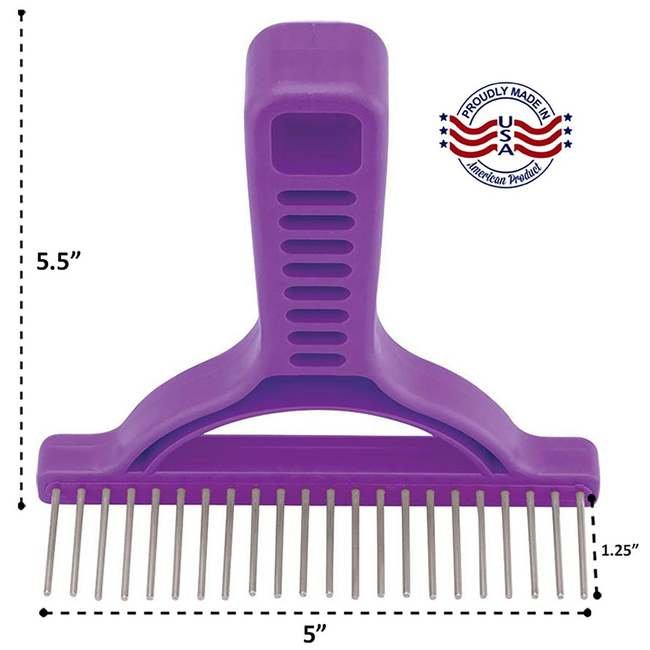 UntanglerÂ® Extra-Long Grooming Rake with Rotating Teeth - Image 2