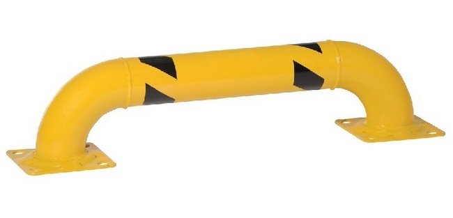 Yellow Powder Coat Low Profile Rack Guard - 8-15/16" Overall Height, 36-5/8" Overall Length - Image 1