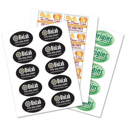 Megastore Oval 3 x 2 Inch Product Label Sheets - Image 1