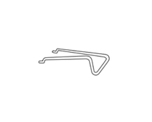 Zinc Plated Steel Shelf-Top Hook for Flag or Flush Merchandising - Image 2