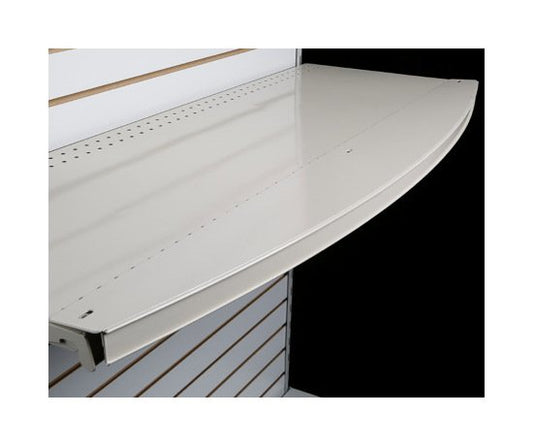 Curved Metal Shelf Extension Kit - Beige Steel, Set of 4 - Image 1