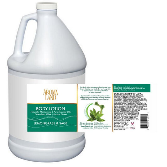 AromalandÂ® Lemongrass Sage Hand & Body Lotion - 1 Gallon - Image 1