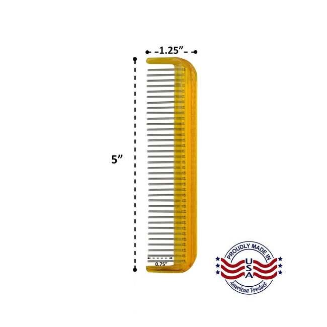 Hair Doctor 5 Inch Comb with Rotating Stainless Steel Teeth - Image 2