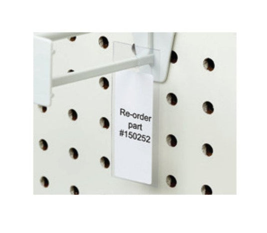 Clear Adhesive Re-Order Hanging Label Holder - Image 1