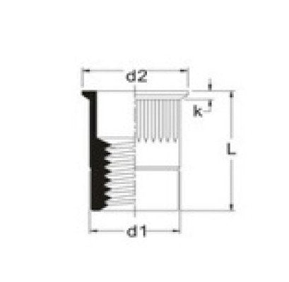 P-Series M8 CSK Rivet Nut - 17.0mm - Image 2
