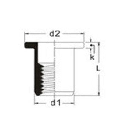 Ornit P-Series 11.0mm M4 Thread Cylindrical Rivet Nut - Image 2