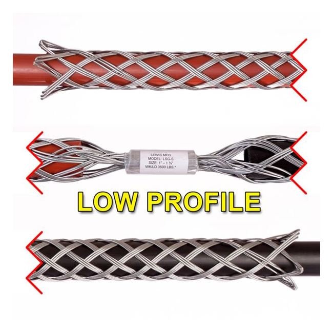 Lewis 1 1/2 to 2 in. Range LSG-S Series Wire Rope and Cable Snake Grip - Image 3