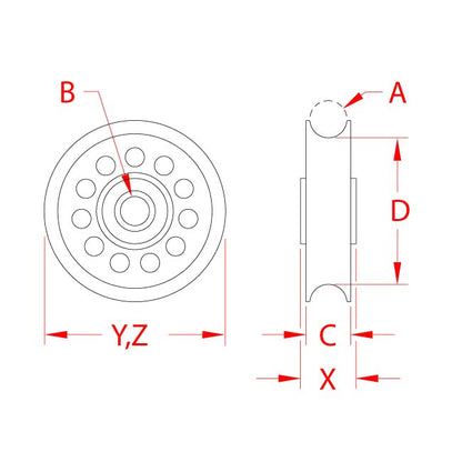 PullPro™ 316 Stainless Steel Rope Sheave Bearing for Premium Applications - Image 2