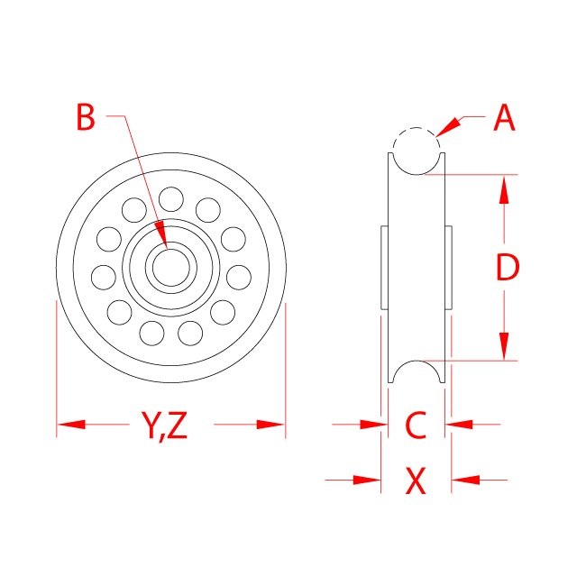PullPro™ 316 Stainless Steel Rope Sheave Bearing for Heavy-Duty Applications - Image 2