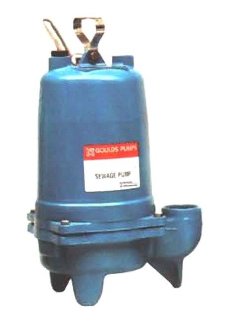 Goulds Submersible Sewage Pump - High Capacity Solids Handling Pump - Image 1