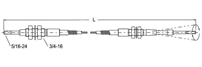 Hydraulic Valve Control Cables - Image 1