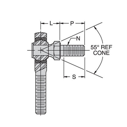 Nylon Self-Lubricating Rod End - Male, Molded Race - Image 3
