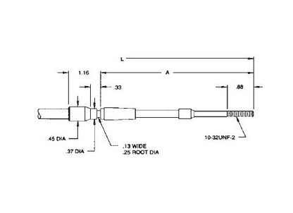 CablecraftÂ® Unidrum Lever Control Specialty Cables - Utility Light Duty Cablecraft Push-Pull Controls - Image 2