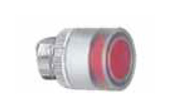 Red IP66 Spring Return Flush Push Button with Transparent Boot - Image 1