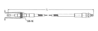 HUSCO 5000 Low Friction-EXT Valve Control Cables - Image 1
