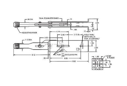 Premium Flange Mount-Rigid Locking Brake Lever Kit - Image 2