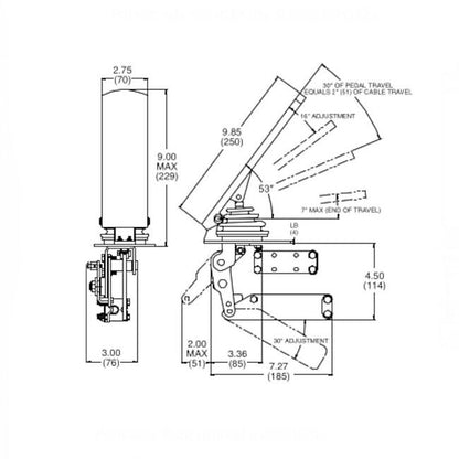 Heavy-Duty Throttle Pedal with Maximum Travel Length of 2" - Image 2