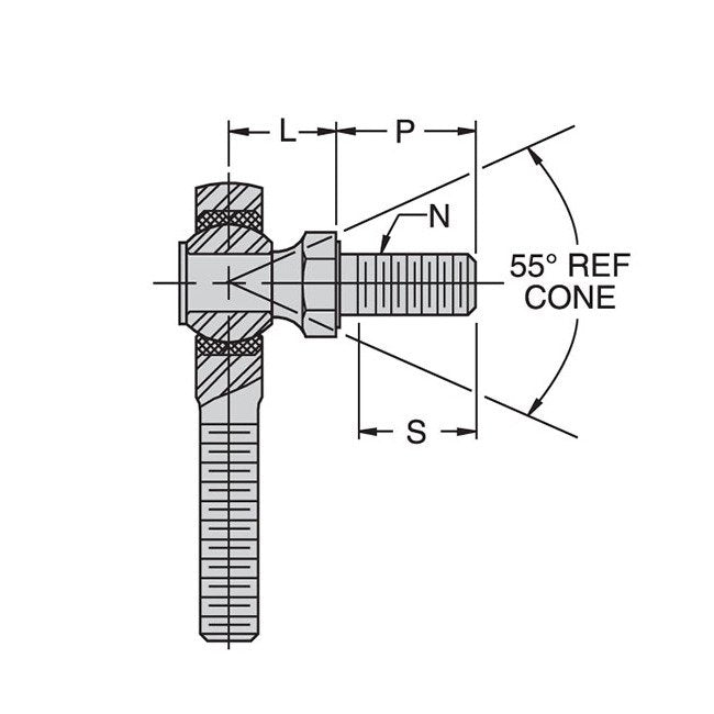 Stainless Steel Self-Lubricating Rod End, SSPM/SSPF Series - Image 3