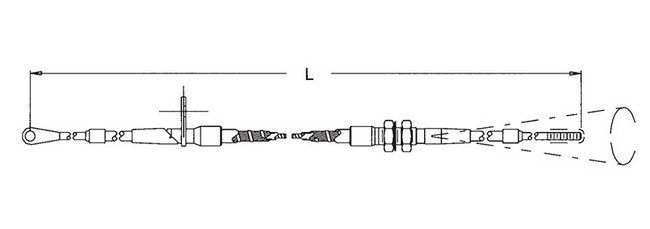 Hurst Shift Cable - Carbon Steel Automotive Replacement - Image 1