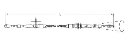 Hurst Shift Cable - Carbon Steel Automotive Replacement - Image 1