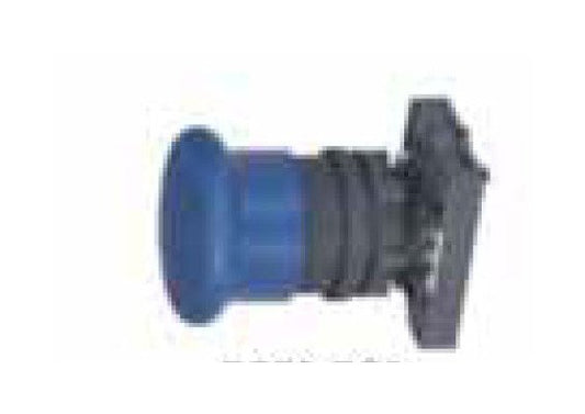 Blue Spring Return Mushroom Push Button Actuator - Image 1