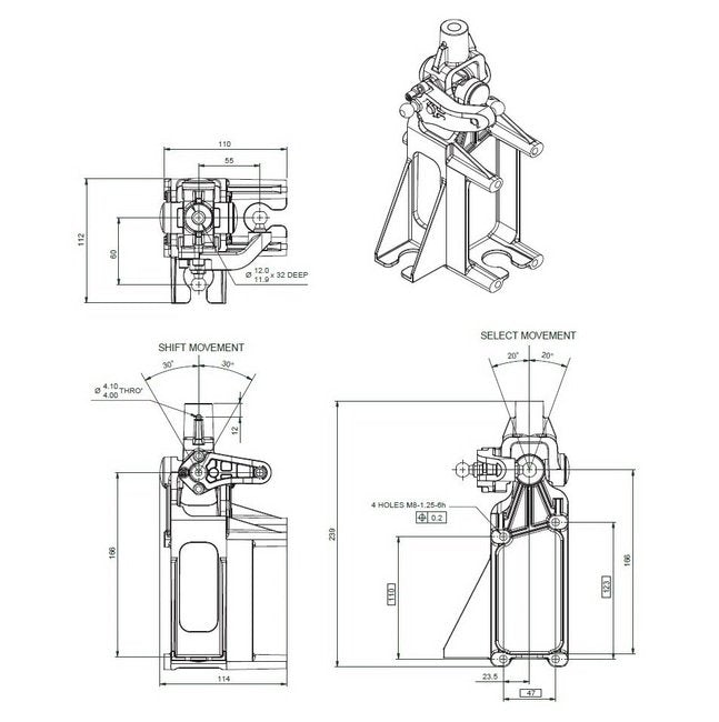 Push-Pull Controls - 918 Series Vertical Gear Shifter System - Image 3