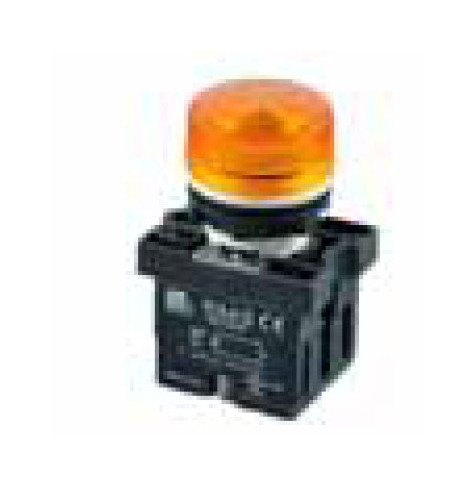 Amber LED Pilot Lamp - Shamrock Controls 22.5mm, 240V, 110V | 220V - Image 1