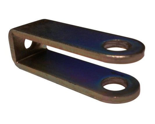Steel Open Strap Clevis with Yellow Zinc Plating - Image 1