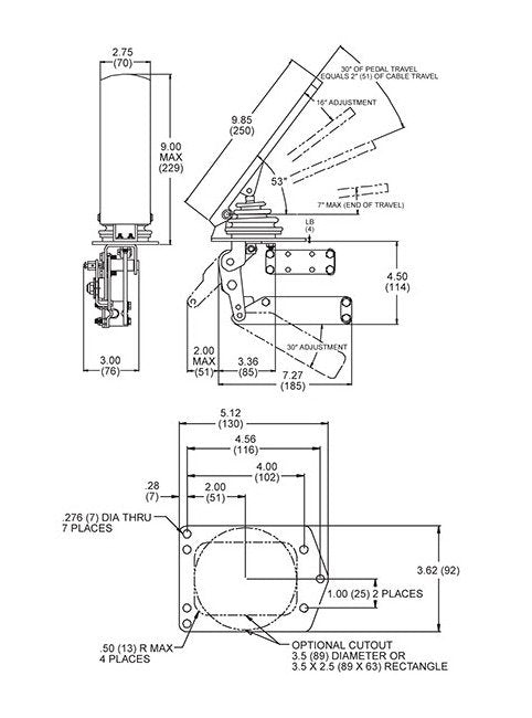 Heavy-Duty Throttle Pedal with Spring Returned Mechanism - Image 2