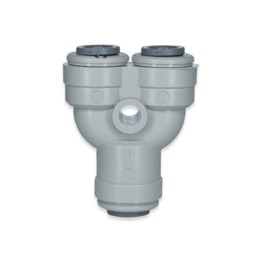 PY Series 5/16 Inch (in) Outer Diameter (OD) Equal Inlet/Outlet Push-to-Connect Wye - Image 1