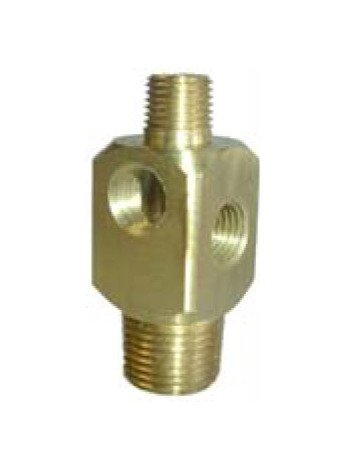 Brass Quadra Ball Valve - Customizable Manifold with 3 Female NPT Ports - Image 1