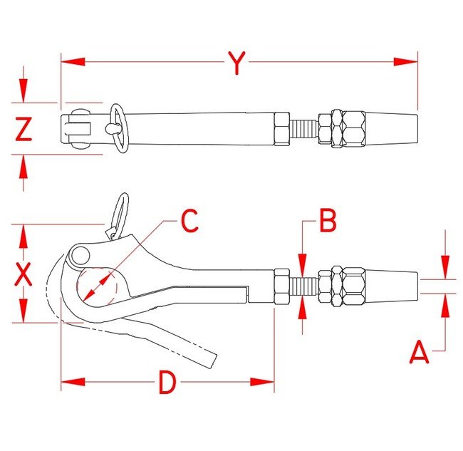 Suncor Quick Attach™ Pelican Hook - Stainless Steel Lifeline Rigging Tool - Image 2