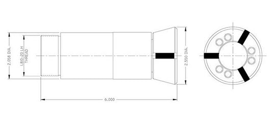 Acme-Gridley 1-1/4" RA6, RB6, RB8 Hexagonal Bore Quick Change Collet - Image 1