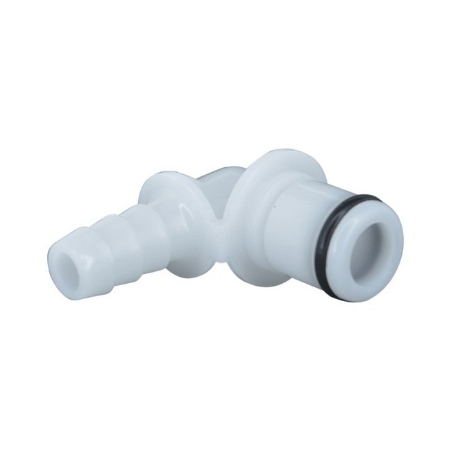 1/4 Inch (in) Tube Size Barbed Valved Quick Elbow - Image 1