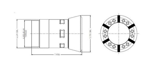Acme-Gridley 3-1/2" Quick Change Collet Body - Image 1