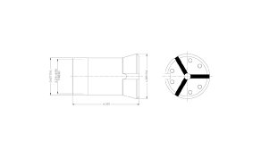 Acme-Gridley 2-5/8" Quick Change Collet - Round Serrated Bore - Image 1