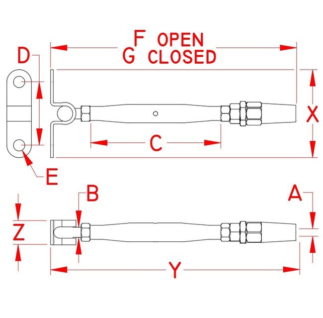 Suncor Quick Attach™ Stainless Steel Turnbuckle - Image 2