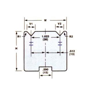 Quick Change European Style Press Brake 2V-Die Set - Image 1