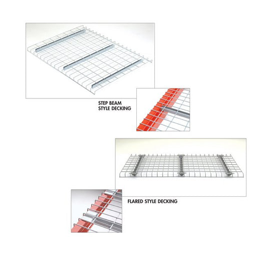 Heavy-Duty 2700 lb Capacity Wire Decking, 58"W x 36"D, Step Beam Style - Image 1