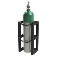 Gas Cylinder Rack | 16x20x30 in | Steel | Black Powder Coated